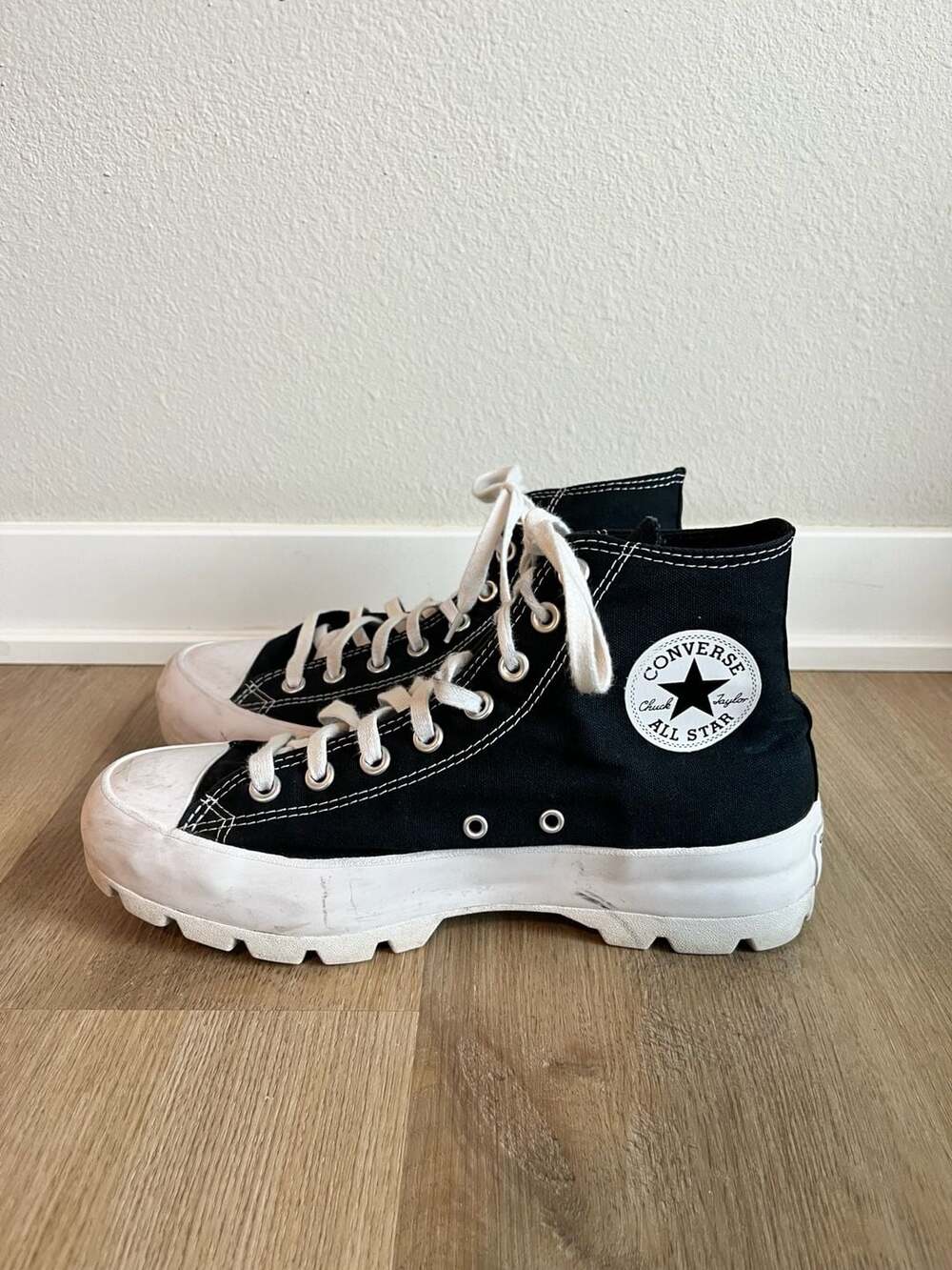 Converse, Chuck Taylor All Star Lugged Platform Sneakers, Chunky Sole, Black, 10